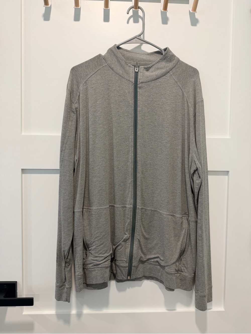 Light Gray Performance Zip-Up Jacket